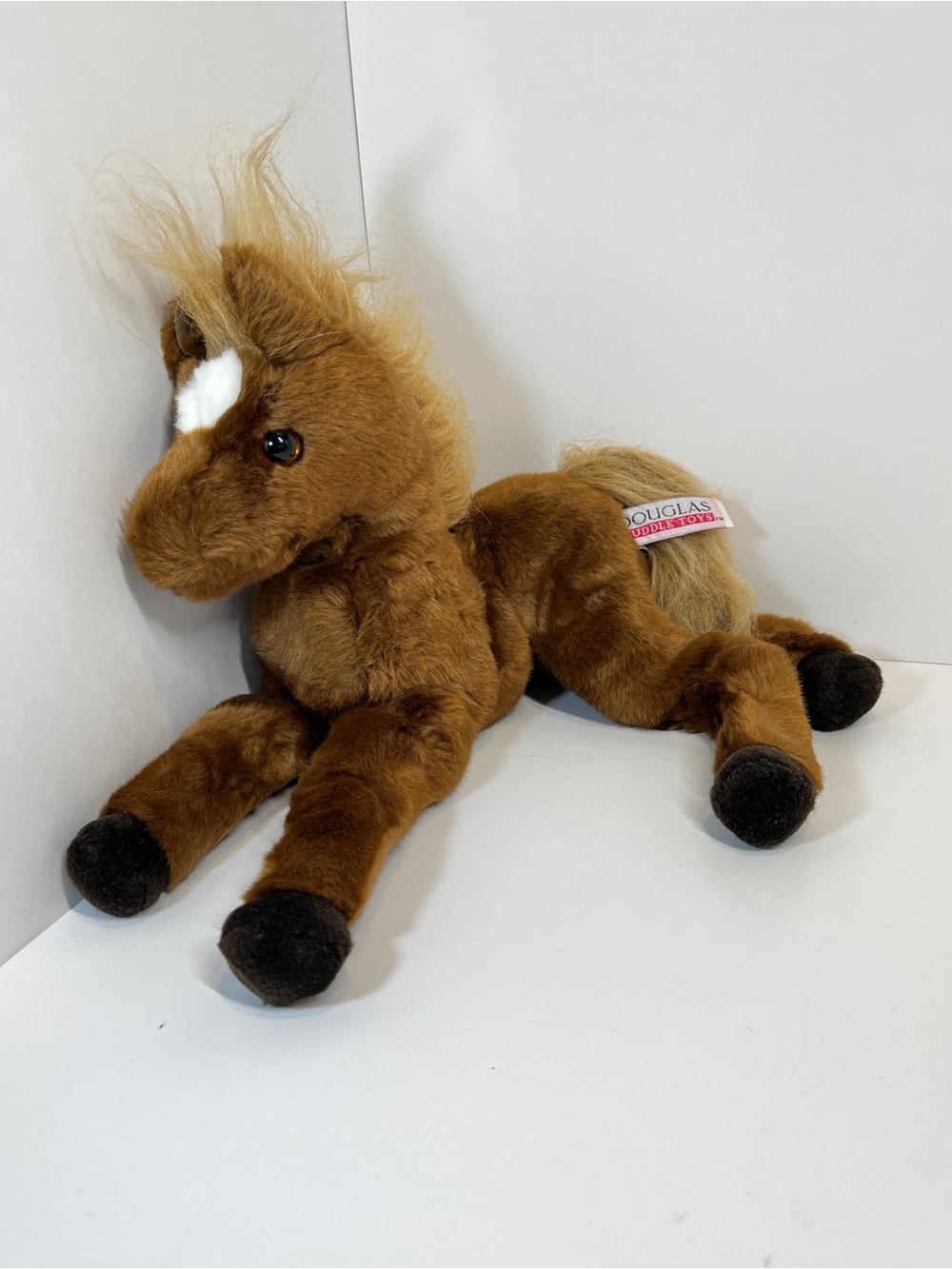 Douglas Cuddle Toys Mr Brown Chestnut Brown Horse Pony Floppy Plush Stuffed
